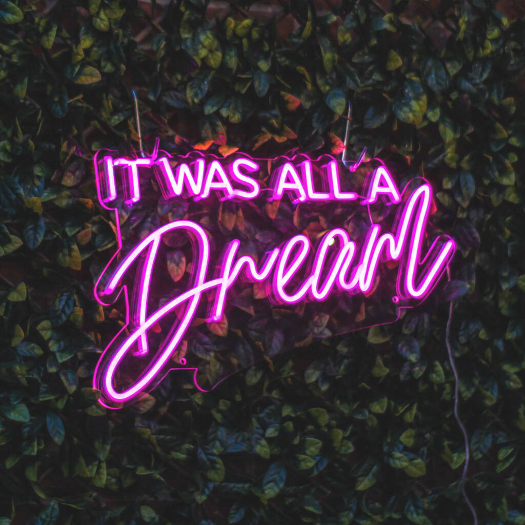 It was all a dream pink LED neon sign 