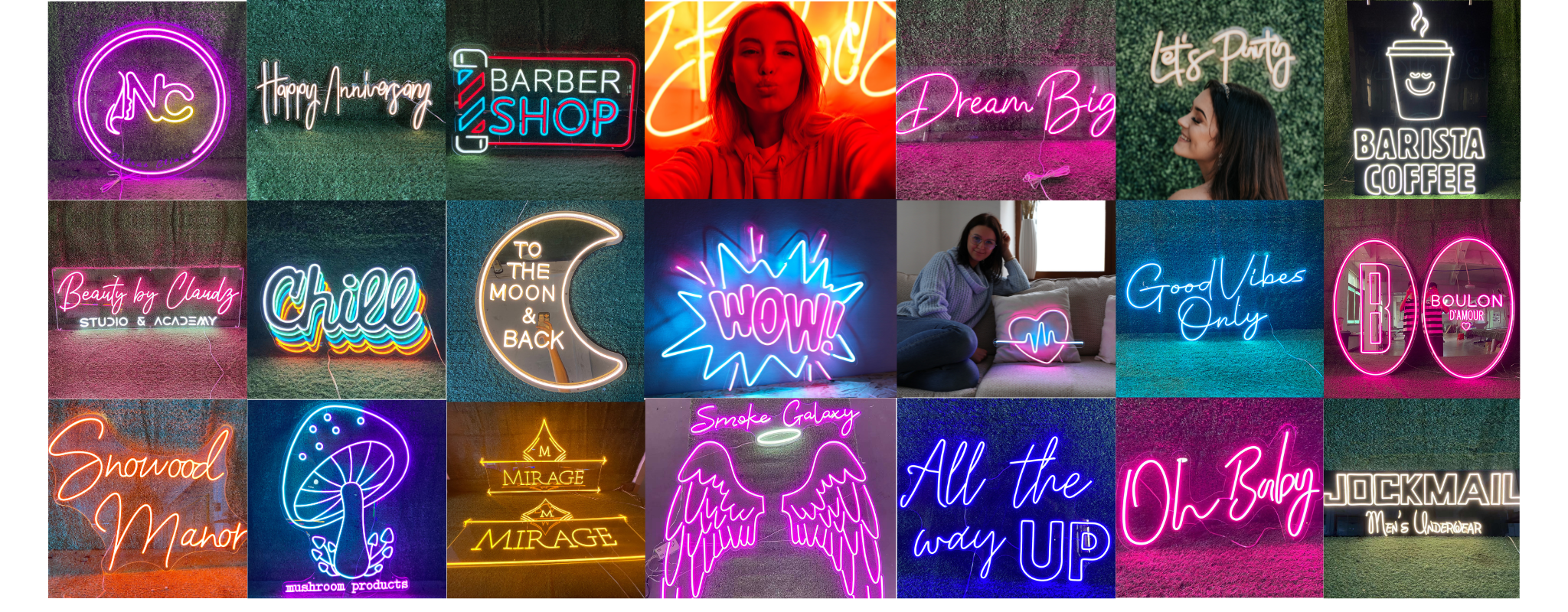 Business Logo and text LED neon signs